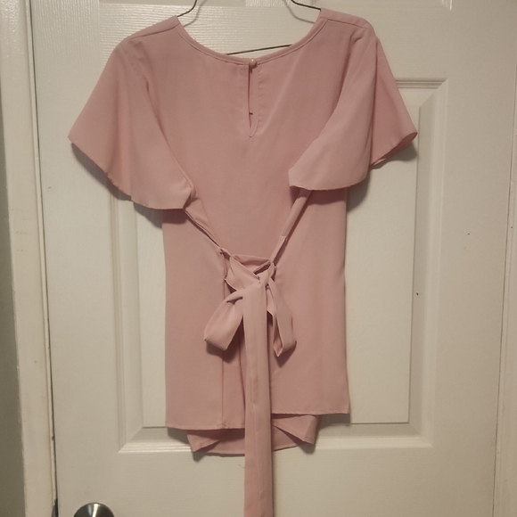 SHEIN Pink Bow Detail Blouse - Picture 3 of 3